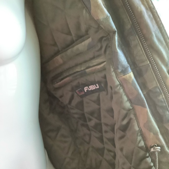 🔥FUBU Men's Camouflage Leather Jacket RARE FIND!!!!!!!! - Picture 9 of 13